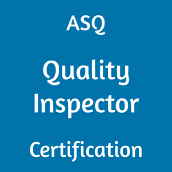 Image with text 'ASQ Quality Inspector Certification' on a blue background.