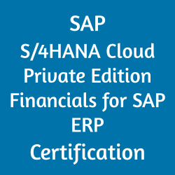 SAP S/4HANA Cloud Private Edition Financials for SAP ERP Certification
