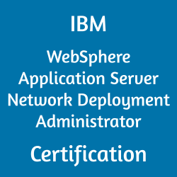IBM WebSphere Application Server Network Deployment Administrator Certification badge."This describes the image, which contains the text about an IBM C1000-174 certification related to WebSphere Application Server.