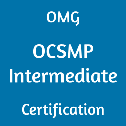Image with text 'OMG OCSMP Intermediate Certification' on a blue background.