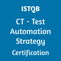 ISTQB Certified Tester - Test Automation Strategy Certification logo on a blue background