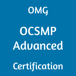 Image with text 'OMG OCSMP Advanced Certification' on a blue background.