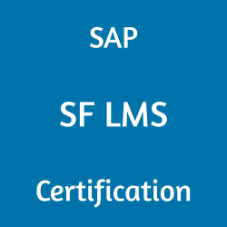 Image with text 'SAP SF LMS Certification' on a blue background.