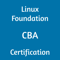 Image with text 'Linux Foundation CBA Certification' on a blue background.