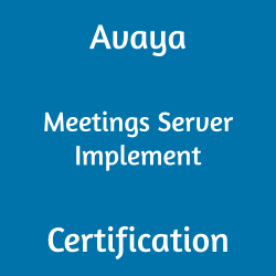 Avaya 71402X Meetings Server Implement certification