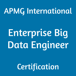 Image with text 'APMG International Enterprise Big Data Engineer Certification' on a blue background.