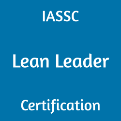 Image with text 'IASSC Lean Leader Certification' on a blue background.
