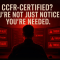 A cybersecurity analyst sits in front of multiple red-lit monitors showing “Threat Alert” messages, with the bold title “CCFR-CERTIFIED? YOU’RE NOT JUST NOTICED. YOU’RE NEEDED.” above.