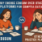 Happy student studying with Edusum vs confused student using other practice platforms, split-screen comparison.