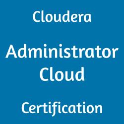 Cloudera Administrator Cloud Certification text on blue background