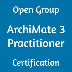 Open Group ArchiMate 3 Practitioner Certification text on blue background