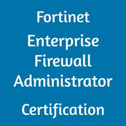 Fortinet Enterprise Firewall Administrator Certification text on blue background — representing Fortinet FCSS Enterprise Firewall 7.6 Administrator certification.”