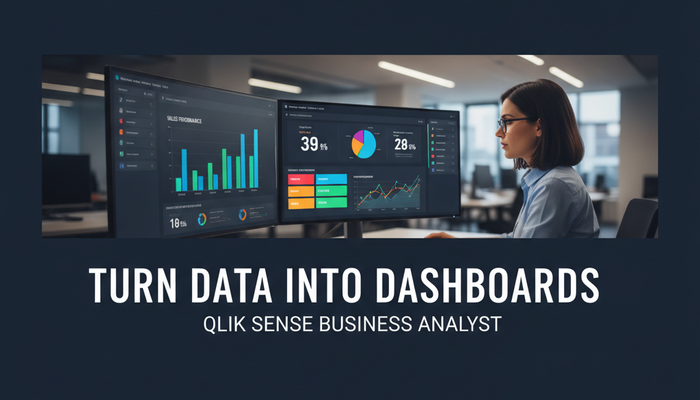 Business analyst building Qlik Sense dashboards while preparing for the QSBA exam