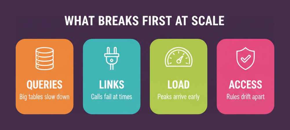 Four things that break at scale in Appian applications: queries, integrations, load and access rules