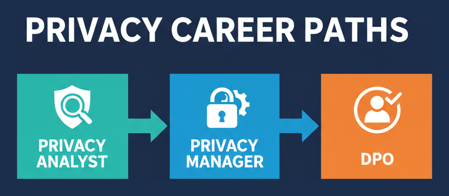 Privacy career paths: privacy analyst, privacy manager, DPO
