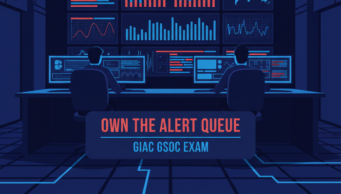 GIAC GSOC Security Operations Certified certification banner showing a blue team analyst floor with alert and log screens