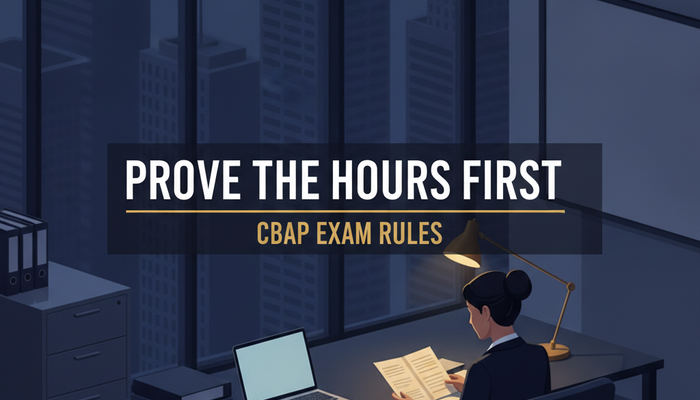 IIBA CBAP certification requirements guide covering eligibility hours, fees and the six BABOK knowledge areas